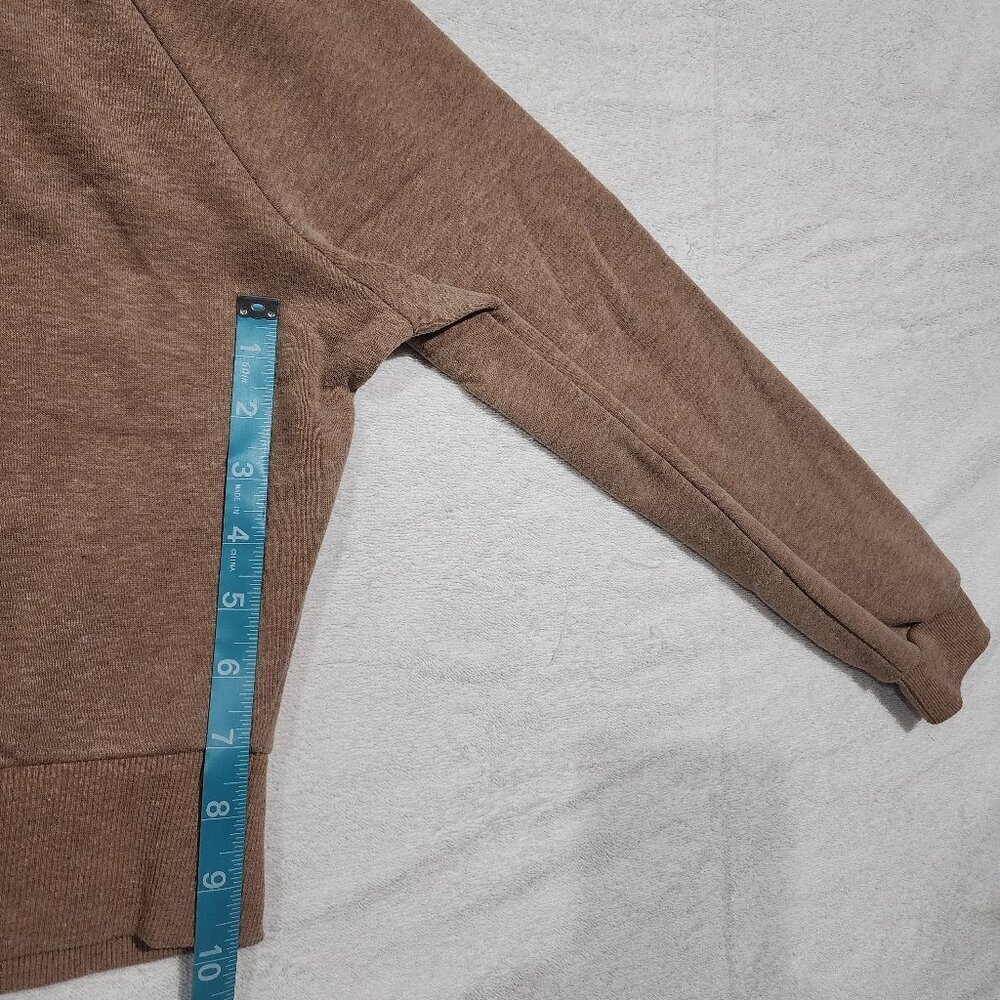 Long Sleeve Cropped Turtleneck Sweatshirt Light Academia - Picture 3 of 5